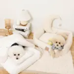 撥水お星さまとお月さま柄刺繍キルティングクッションベッド - Image 10