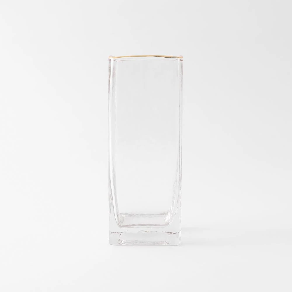 product_image_1763728489.webp ガラスフラワーベース ゴールド淵 - Image 1