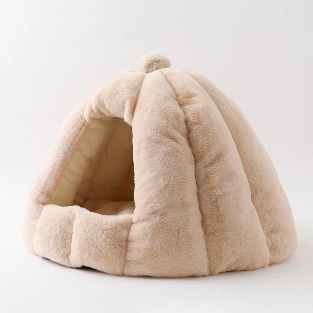 product_image_1763729069.webp ドーム型セミクローズドペットハウス クッション付 - Image 1