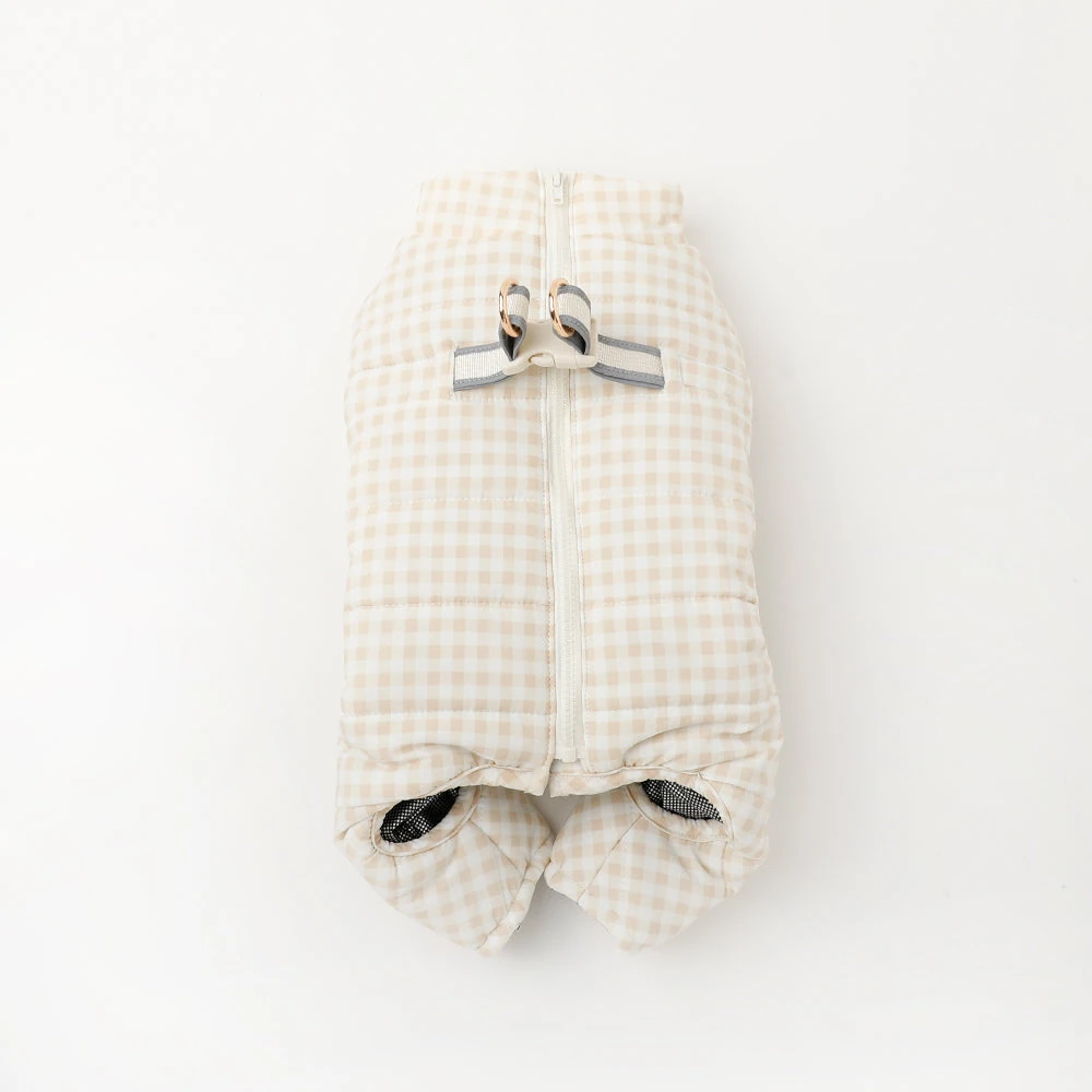 product_image_1763949471.webp 遠赤外線ギンガムチェックロンパースハーネス - Image 1