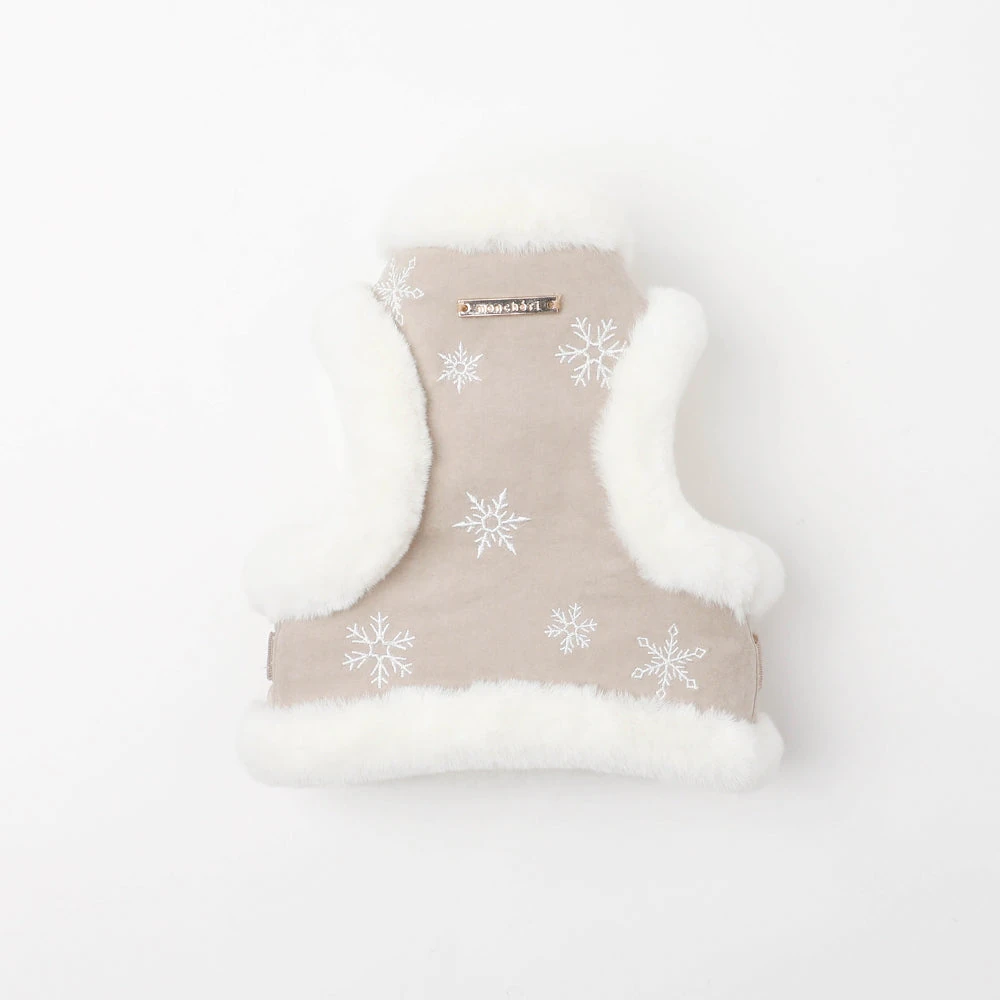 product_image_1763949612.webp スノー刺繍ハーネス+リードSET【名入れ刺繍対応】 - Image 1