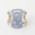 冷感シェルヒトデ柄ハーネス+リードSET【名入れ刺繍対応】